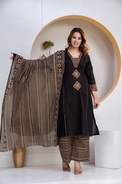 Janni 3pcs cotton wholesale kurtis
